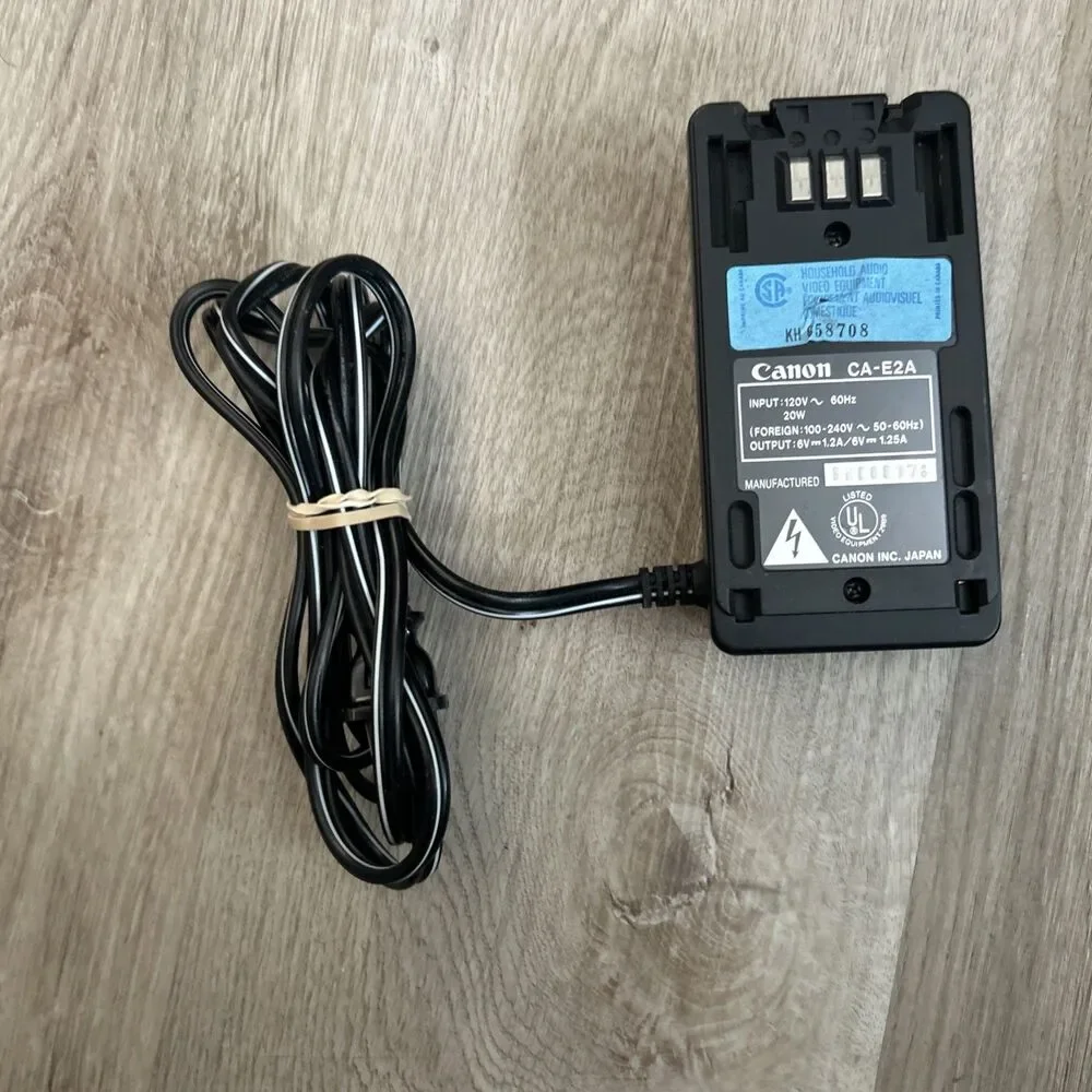 Canon Compact Power Supply Adaptor CA-E2A Camcorder Battery Pack Cable Tested